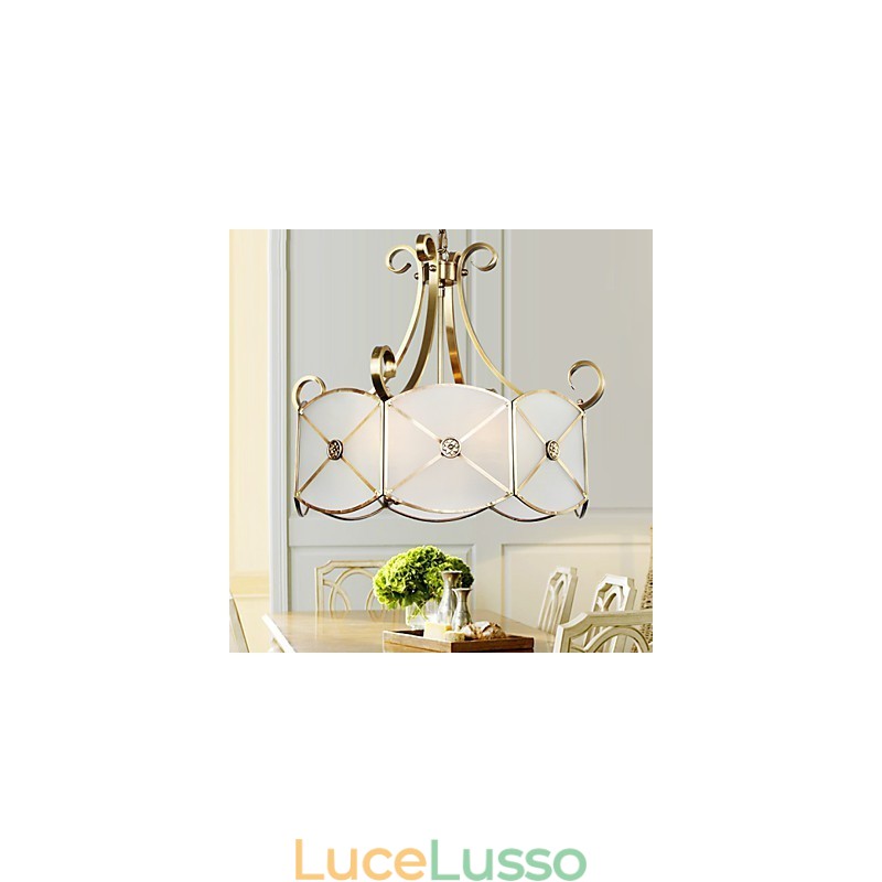 Lampada da soffitto moderna e contemporanea in rame con design decorativo