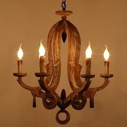 Lampadario in metallo dipinto in stile retrò vintage mini