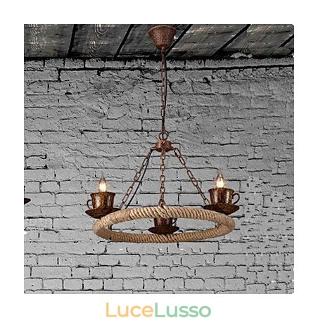 Lampadario a corda eolica in ceramica RetroLron Lampadario Simple3 Lampadario a corda eolica in ceramica RetroLron Lampadario Simple3