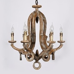 Lampadario in metallo dipinto in stile retrò vintage mini