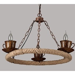 Lampadario a corda eolica in ceramica RetroLron Lampadario Simple3