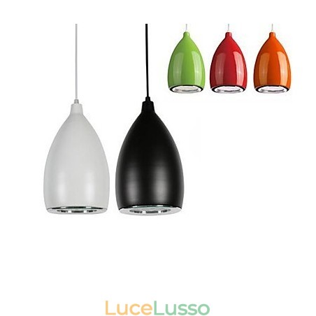 Lampada a sospensione moderna e contemporanea in metallo con globo dipinto Lampada a sospensione moderna e contemporanea in metallo con globo dipinto