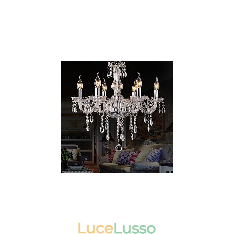 Lampadario in cristallo elettroplaccato classico tradizionale vintage