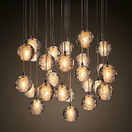 Lampada a sospensione G4 Retroifit 3W cromata in cristallo moderno e contemporaneo