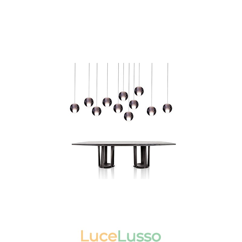 Lampada a sospensione G4 Retroifit 3W cromata in cristallo moderno e contemporaneo