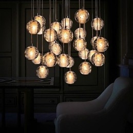 Lampada a sospensione G4 Retroifit 3W cromata in cristallo moderno e contemporaneo