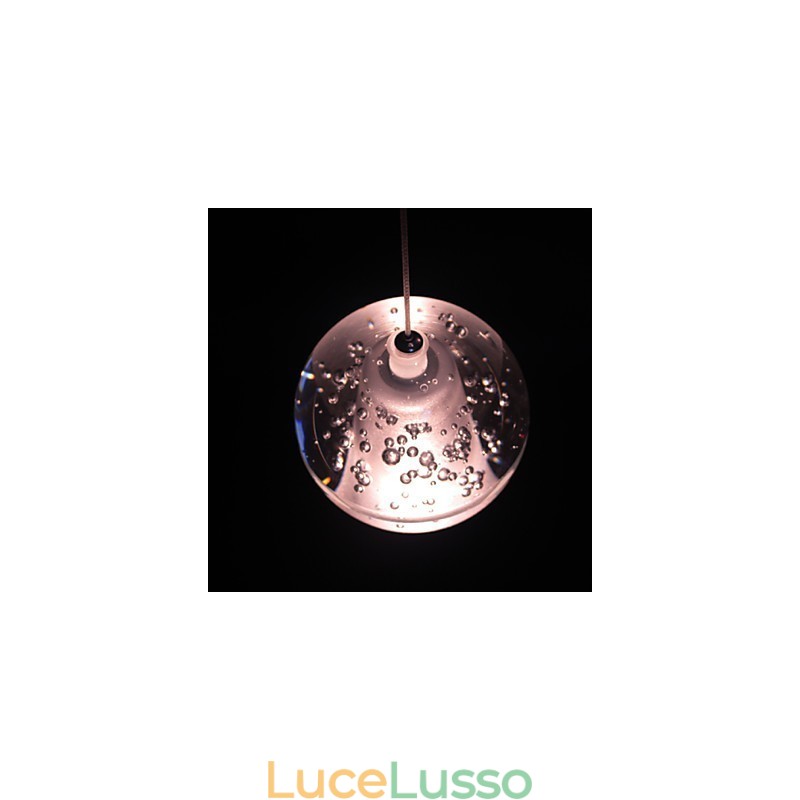 Lampada a sospensione G4 Retroifit 3W cromata in cristallo moderno e contemporaneo