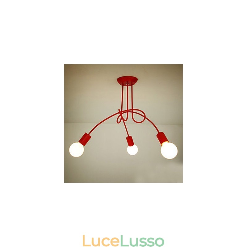 Lampadario in metallo dipinto moderno e contemporaneo