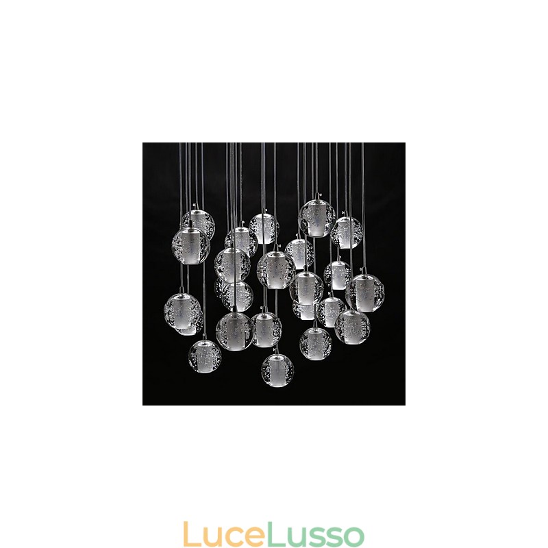 Lampada a sospensione G4 Retroifit 3W cromata in cristallo moderno e contemporaneo