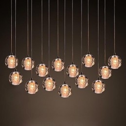 Lampada a sospensione G4 Retroifit 3W cromata in cristallo moderno e contemporaneo