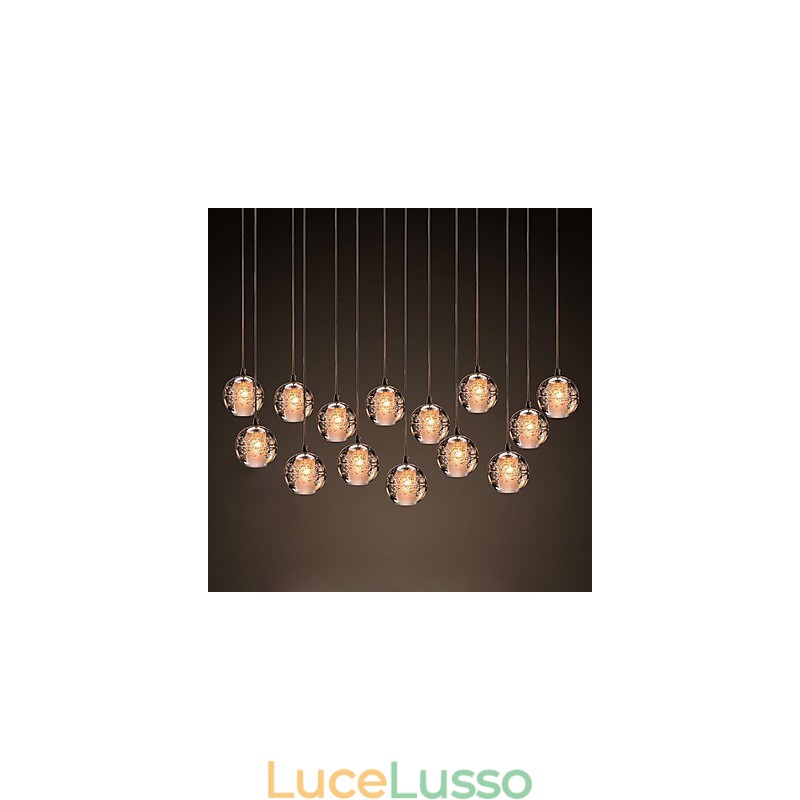 Lampada a sospensione G4 Retroifit 3W cromata in cristallo moderno e contemporaneo