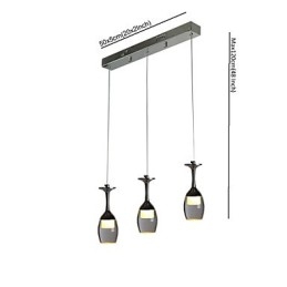 Lampadari a sospensione 3 luci Piastra posteriore lunga Moderna Contemporanea