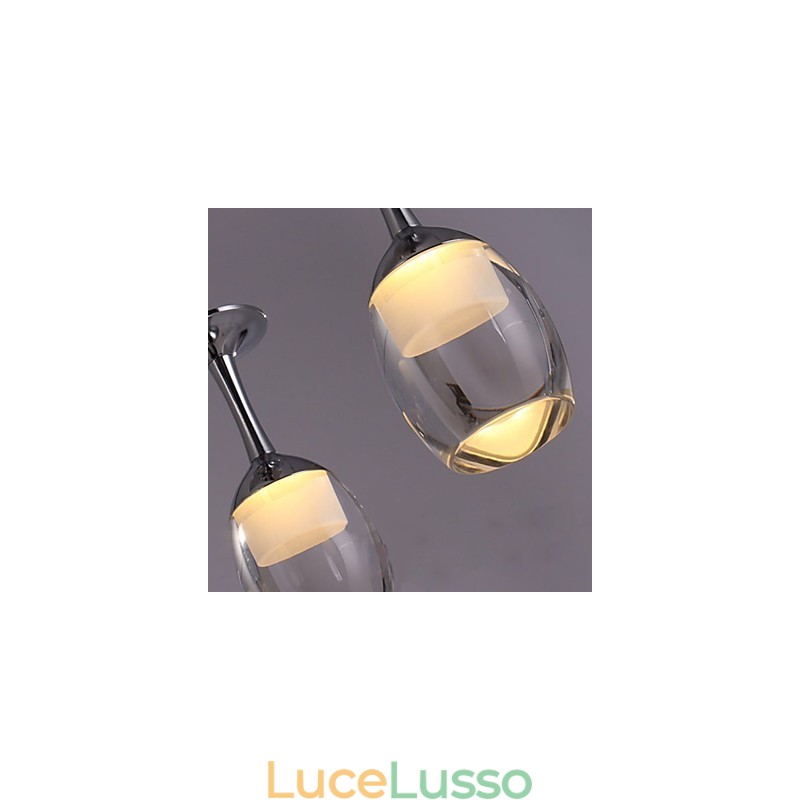Lampadari a sospensione 3 luci Piastra posteriore lunga Moderna Contemporanea