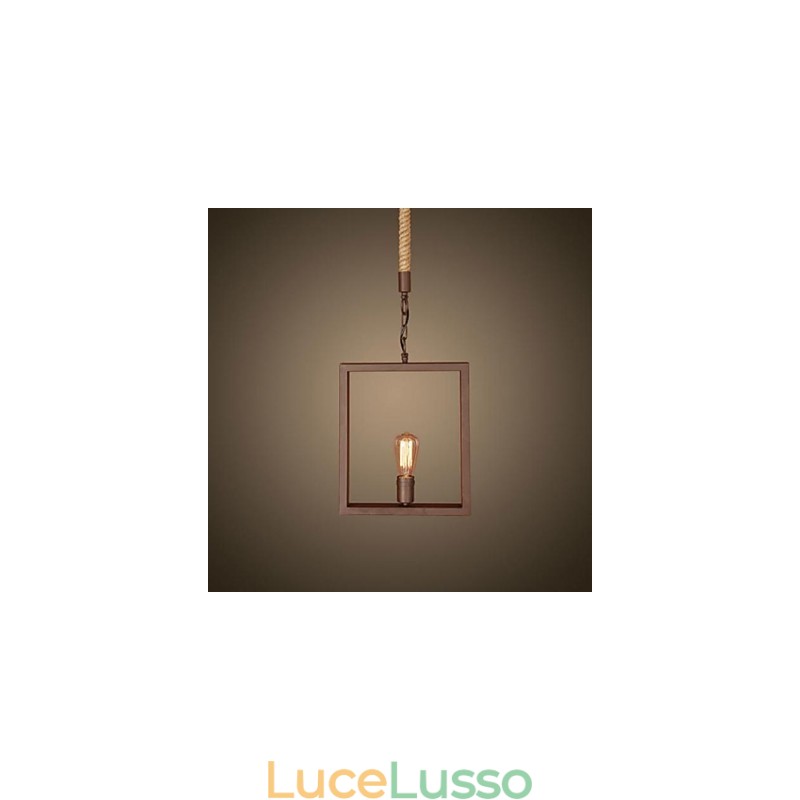 Lampada a sospensione in metallo, stile rustico, classico, vintage, retrò, country, tradizionale
