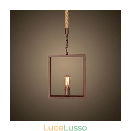 Lampada a sospensione in metallo, stile rustico, classico, vintage, retrò, country, tradizionale Lampada a sospensione in metallo, stile rustico, classico, vintage, retrò, country, tradizionale