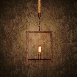 Lampada a sospensione in metallo, stile rustico, classico, vintage, retrò, country, tradizionale