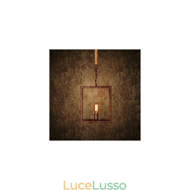 Lampada a sospensione in metallo, stile rustico, classico, vintage, retrò, country, tradizionale