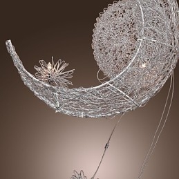 Lampada a sospensione moderna e contemporanea in metallo galvanizzato stile Globe Mini