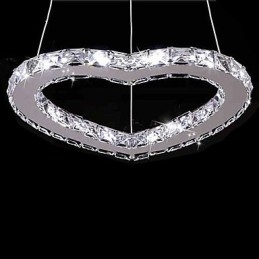 Lampadario moderno contemporaneo in metallo cromato e cristallo