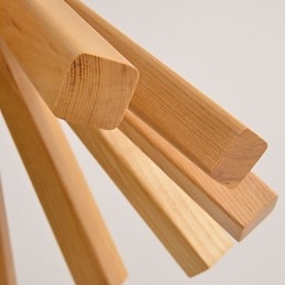 Lampada a sospensione in bambù e legno in stile country retrò