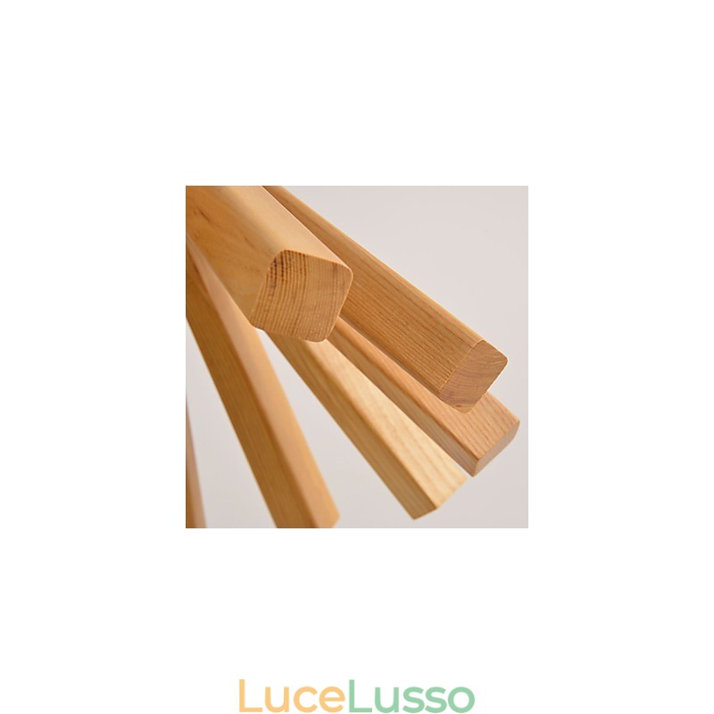Lampada a sospensione in bambù e legno in stile country retrò