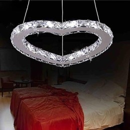Lampadario moderno contemporaneo in metallo cromato e cristallo