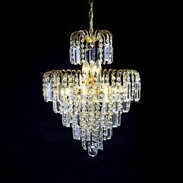 Lampadario di lusso in stile europeo a 6 luci a forma di corona