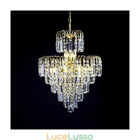 Lampadario di lusso in stile europeo a 6 luci a forma di corona Lampadario di lusso in stile europeo a 6 luci a forma di corona