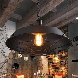 Lampade a sospensione American Country Retro Ferro battuto Contemporaneo e Contracted Warehouse Droplight