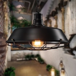 Lampade a sospensione American Country Retro Ferro battuto Contemporaneo e Contracted Warehouse Droplight