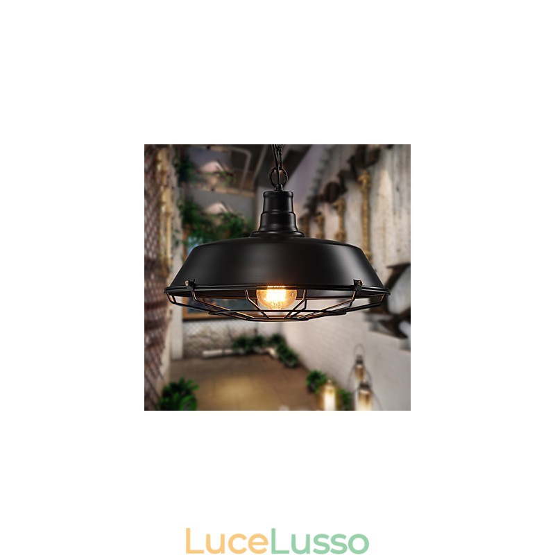 Lampade a sospensione American Country Retro Ferro battuto Contemporaneo e Contracted Warehouse Droplight