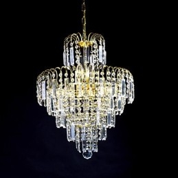 Lampadario di lusso in stile europeo a 6 luci a forma di corona