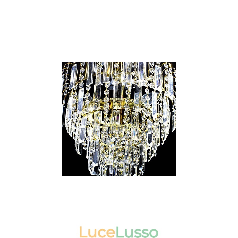 Lampadario di lusso in stile europeo a 6 luci a forma di corona