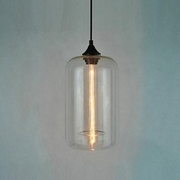 Pendente di design della bottiglia 1 luce minimalista dipinto in ferro