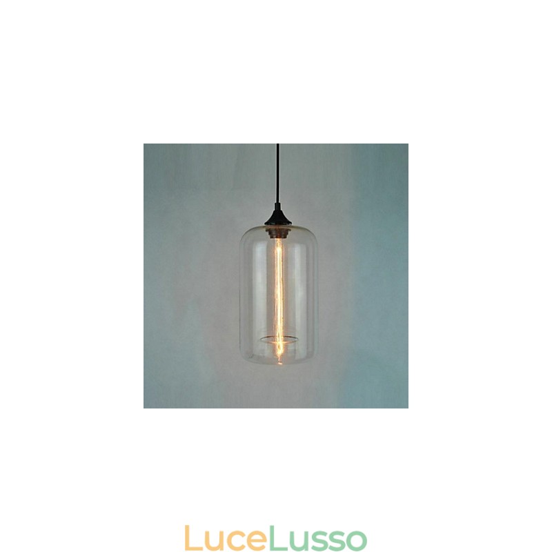 Pendente di design della bottiglia 1 luce minimalista dipinto in ferro