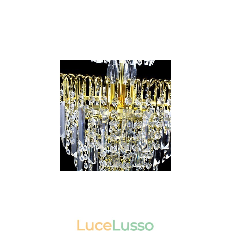 Lampadario di lusso in stile europeo a 6 luci a forma di corona