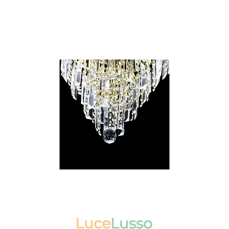 Lampadario di lusso in stile europeo a 6 luci a forma di corona