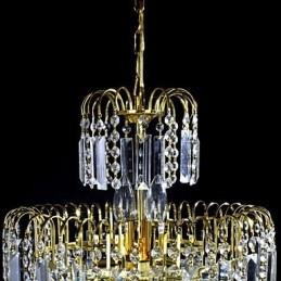 Lampadario di lusso in stile europeo a 6 luci a forma di corona