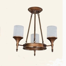 Lampadario retrò in ferro battuto pastorale