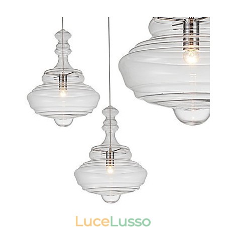 Lampada a sospensione artistica 1 luce Moderna semplicità Vetro trasparente incolore Lampada a sospensione artistica 1 luce Moderna semplicità Vetro trasparente incolore