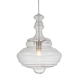 Lampada a sospensione artistica 1 luce Moderna semplicità Vetro trasparente incolore