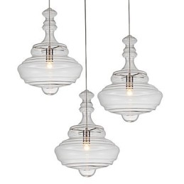 Lampada a sospensione artistica 1 luce Moderna semplicità Vetro trasparente incolore