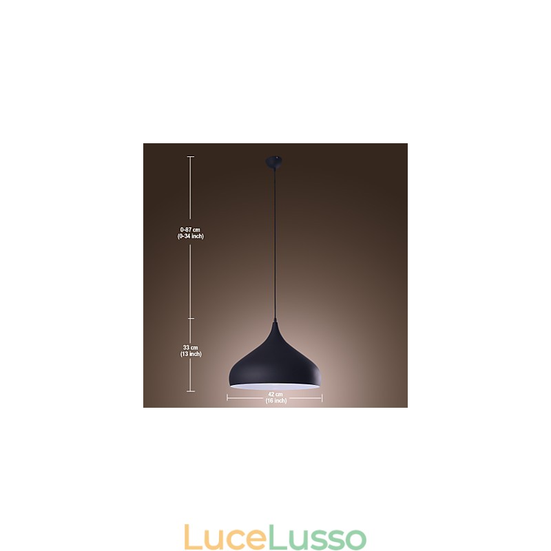 Lampada a sospensione moderna e contemporanea in stile retrò con ciotola mini