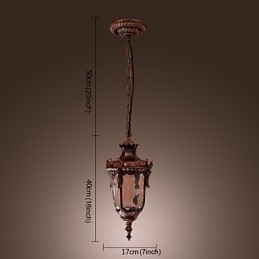 Lampada a sospensione di ispirazione antica con 1 luce