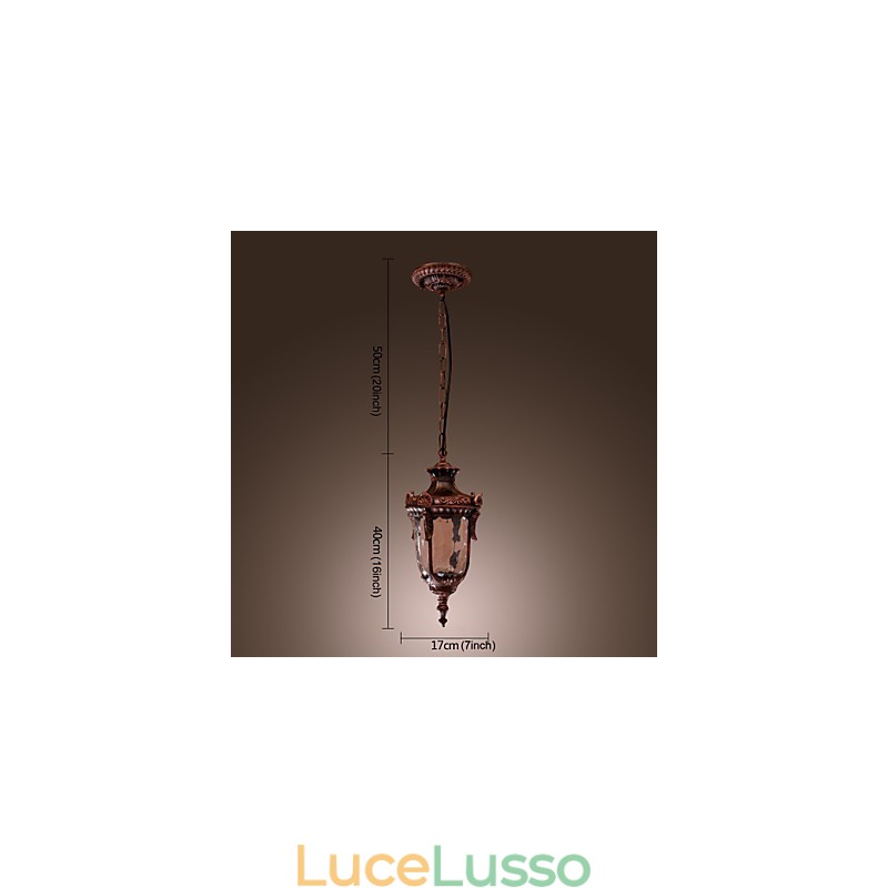 Lampada a sospensione di ispirazione antica con 1 luce