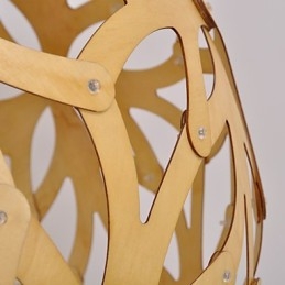 Lampada a sospensione in bambù e legno in stile country retrò