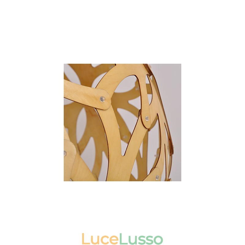 Lampada a sospensione in bambù e legno in stile country retrò