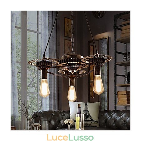 Lampadario VintageLron Lampadario Industrial Wind Gear Lampadario VintageLron Lampadario Industrial Wind Gear