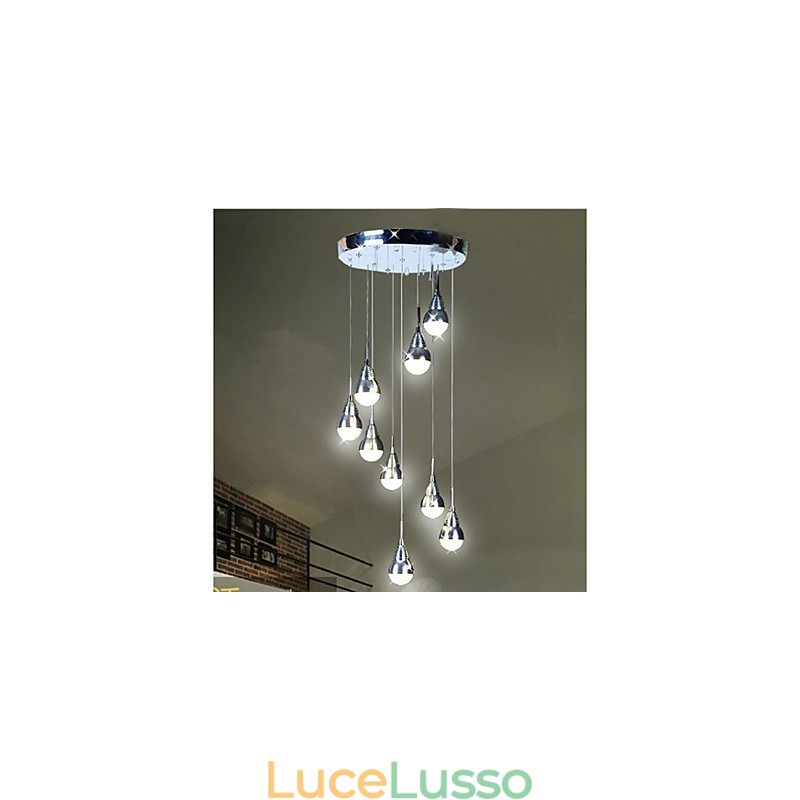 Lampade e lanterne Lampada da soffitto a 9 teste per scale
