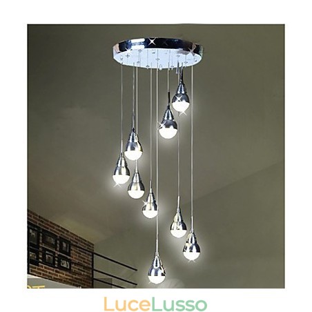 Lampade e lanterne Lampada da soffitto a 9 teste per scale Lampade e lanterne Lampada da soffitto a 9 teste per scale